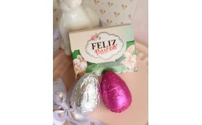 Caixinha com 2 mini ovos recheados
